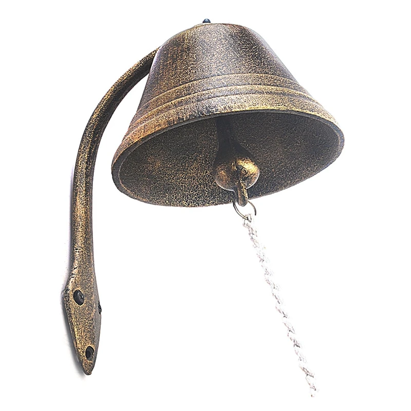 Dinner Bell Iron Doorbell Design Doorbell For Outside Or Inside Vintage Garden Knocker Rustic Welcome Entrance Wall Bell