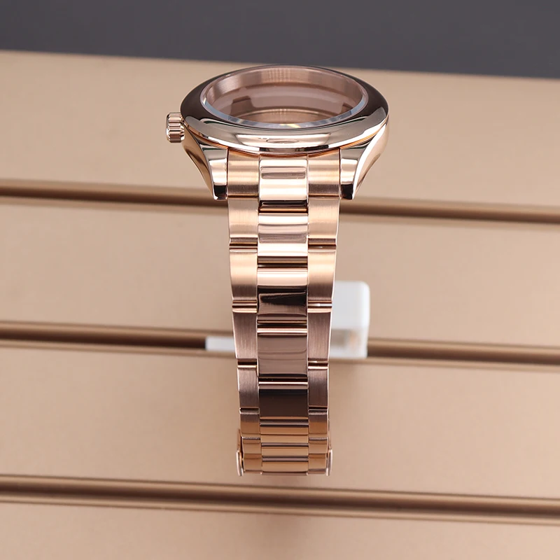 Rose Gold 36mm 40mm Men's Watch Case Bracelet Parts For Oyster Air King Seiko nh34 nh35 nh36/38 Miyota 8215 Movement 28.5mm Dial