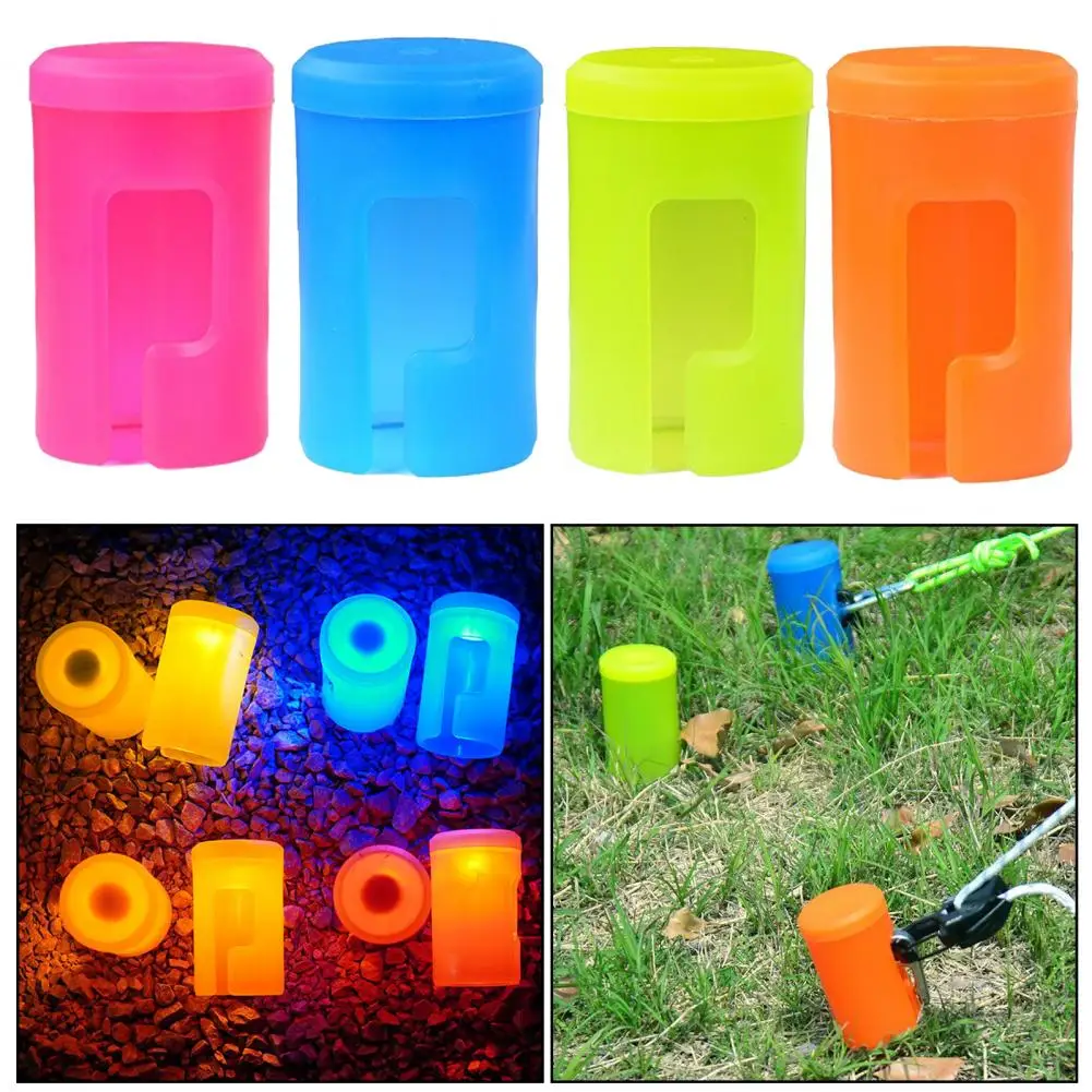 1/4Pcs Outdoor Tent Lights Camping Gear Battery Powered Waterproof Easy-to-attach Mini Size LED Tent Peg Lights Tent Accessories