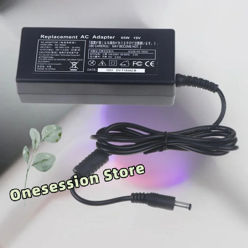 65W 19V Acer Laptop Charger with 5.5x2.5mm Tip, Replacement for Aspire Series, Overload Protection