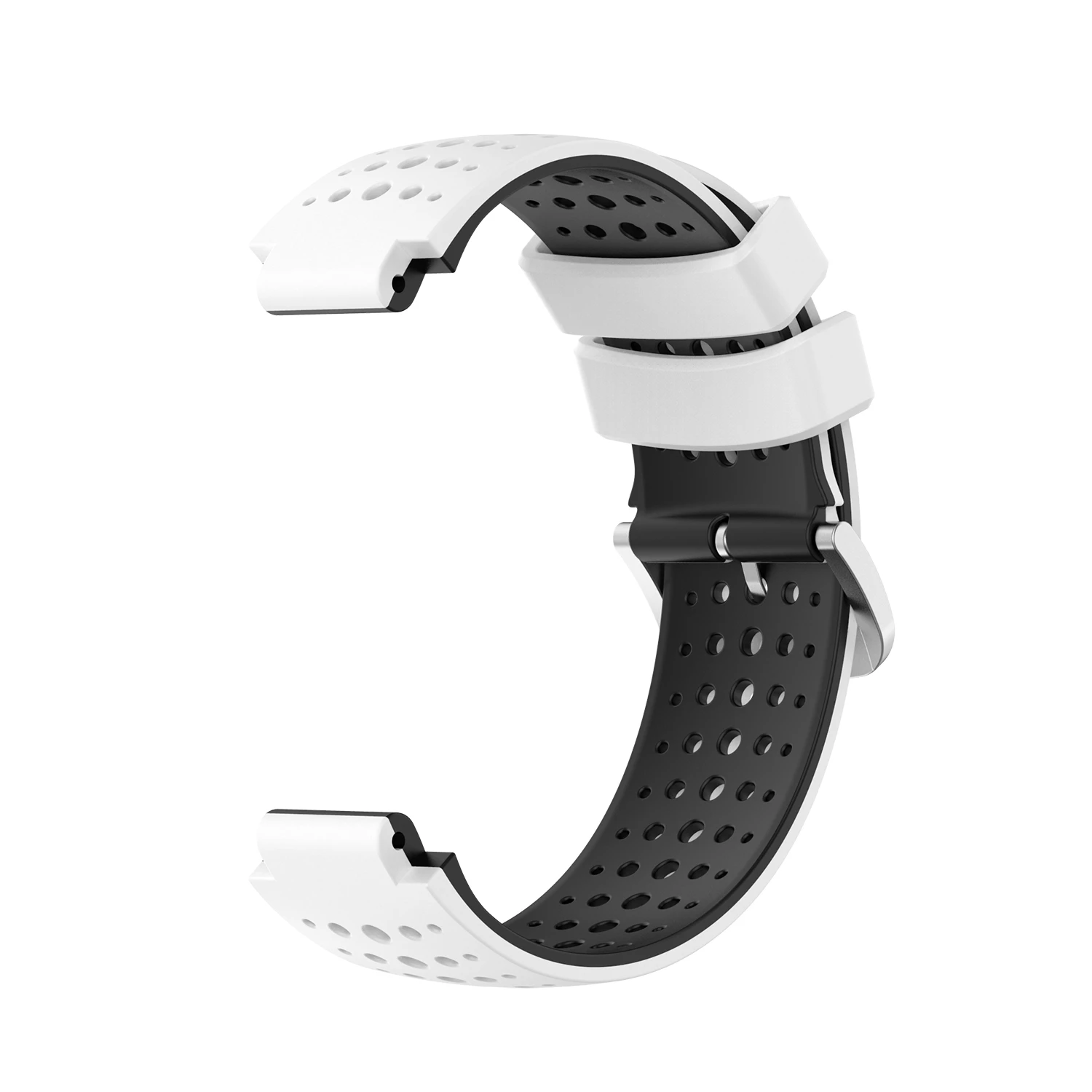 Bracelet de montre en silicone avec outil de réparation, bracelet pour GarSERVICES, Forerunner 220, 230, 235, 620, 630, 735, noir et blanc