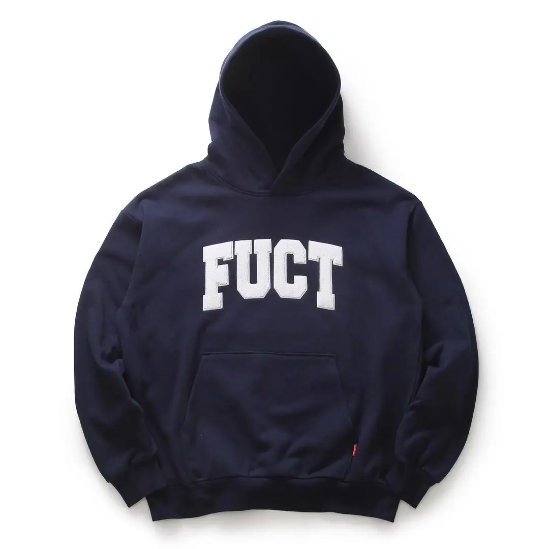 FUCT-Sweat à capuche surdimensionné à manches longues pour hommes, Sweat à capuche décontracté, Survêtement de haute qualité, Streetwear Harajuku, Nouvelle mode, Y2K