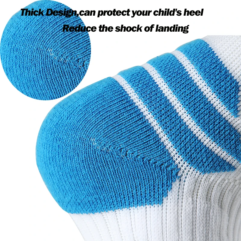 1/2/3 Pack Thick Breathable Basketball Socks Kids Crew Length Non Slip Cushioned Sport Socks Ankle Support Youth Boys 8-12 Socks