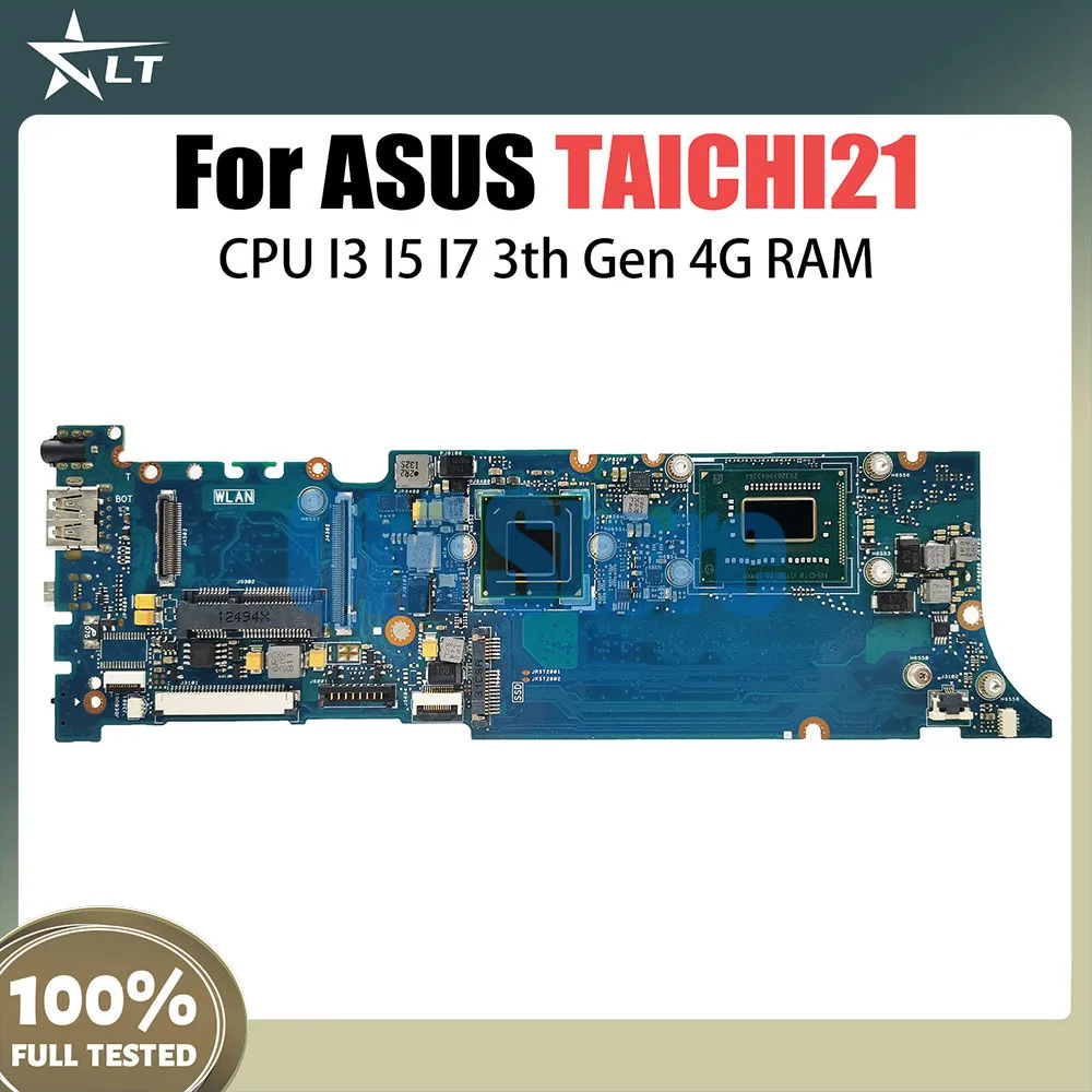 

Notebook TAICHI21 Mainboard For ASUS TAICHI 21 Laptop Motherboard With I3-3217U I5-3317U I7-3537 CPU 4GB RAM