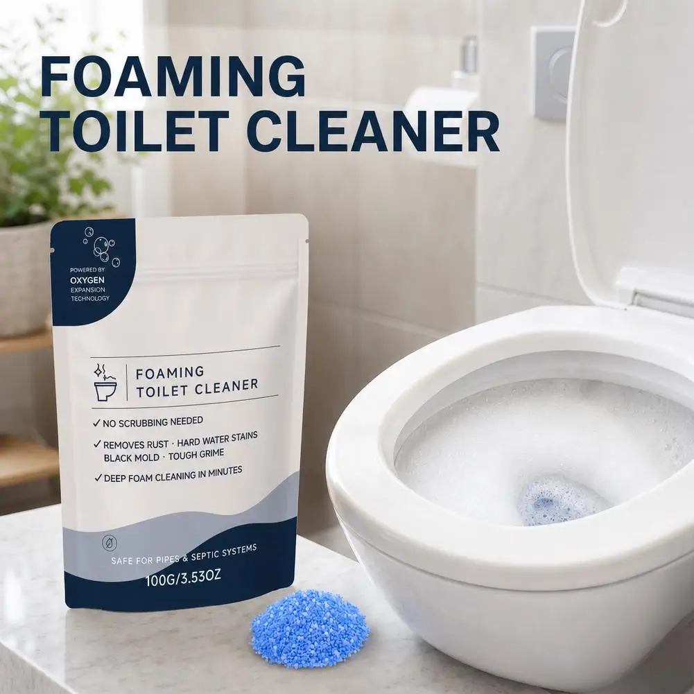 Toilet Bowl Cleaner Tablets Automatic Toilet Tank Cleaners For Deodorizing Descaling Long-Lasting Blue Toilet Cleaning Supplies view 2
