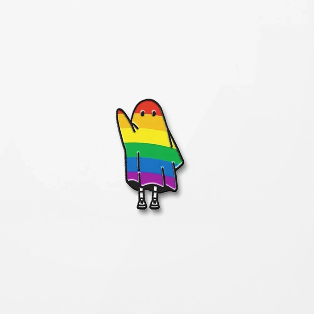 Pride Month Enamel Pin LGBT Metal Badge Ghost Brooch for Jewelry Accessory