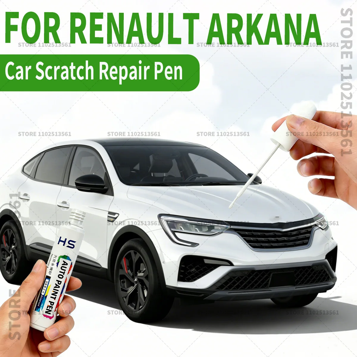 

Ручка-корректор для ремонта автомобильной краски, аксессуары для устранения царапин, цвета: жемчужно-белый, ледниковый белый, полуночно-синий, черный, огненно-красный, для Renault Arkana