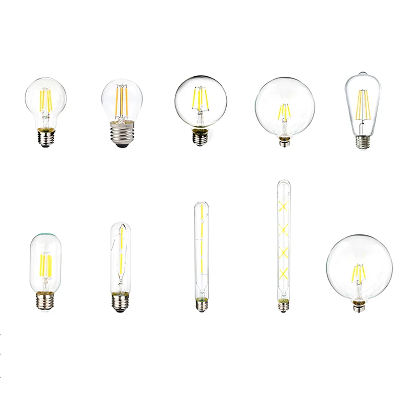 LED Bulb Lamps 220V E27 4W 6W 8W 12W Led Retro Filament Light ST64 G45 G80 G95 G125 T45 A60 Lamp Bulb Living Room Home Lighting