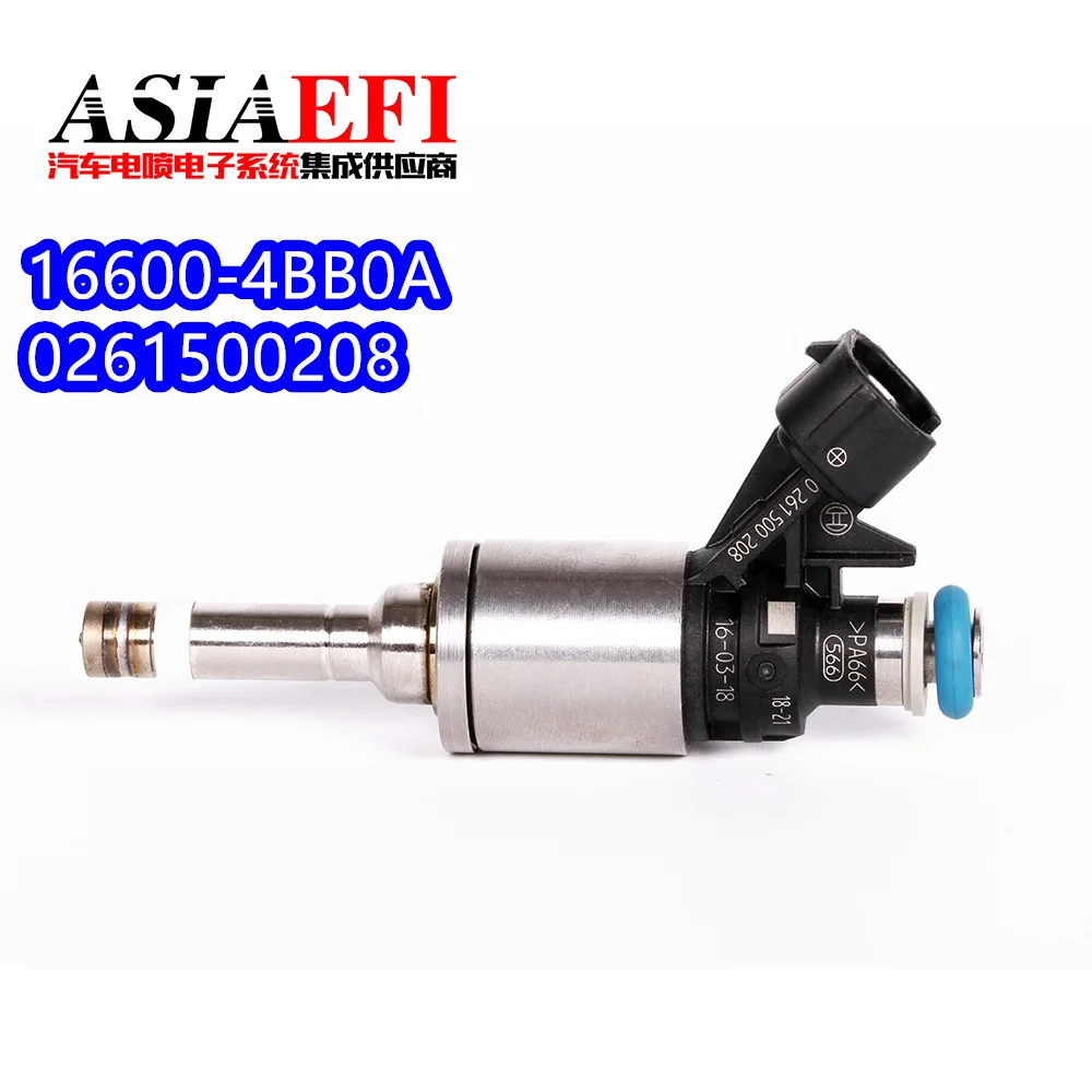 

4 шт., высококачественная топливная форсунка 16600-4BB0A 0261500208 для Nissan Juke SENTRA 1.6L Armada Rogue Select 166004BB0A