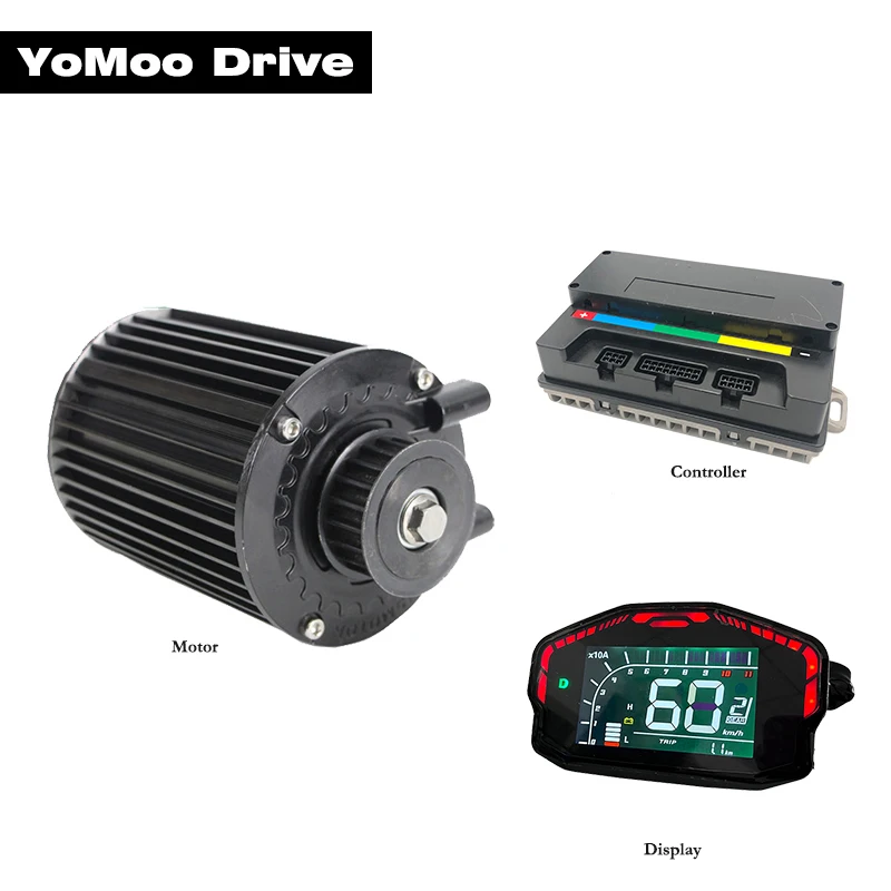 

QS90 1KW V1 72V 55KPH Mid Drive Motor With Sine Wave EM50 50A Controller DKD Display Speedometer For Electric Motorcycle