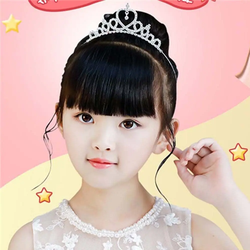 Couronne de fête pour filles, accessoires de cheveux en cristal pour enfants, cerceau de diadème pour enfants, bandeau de princesse