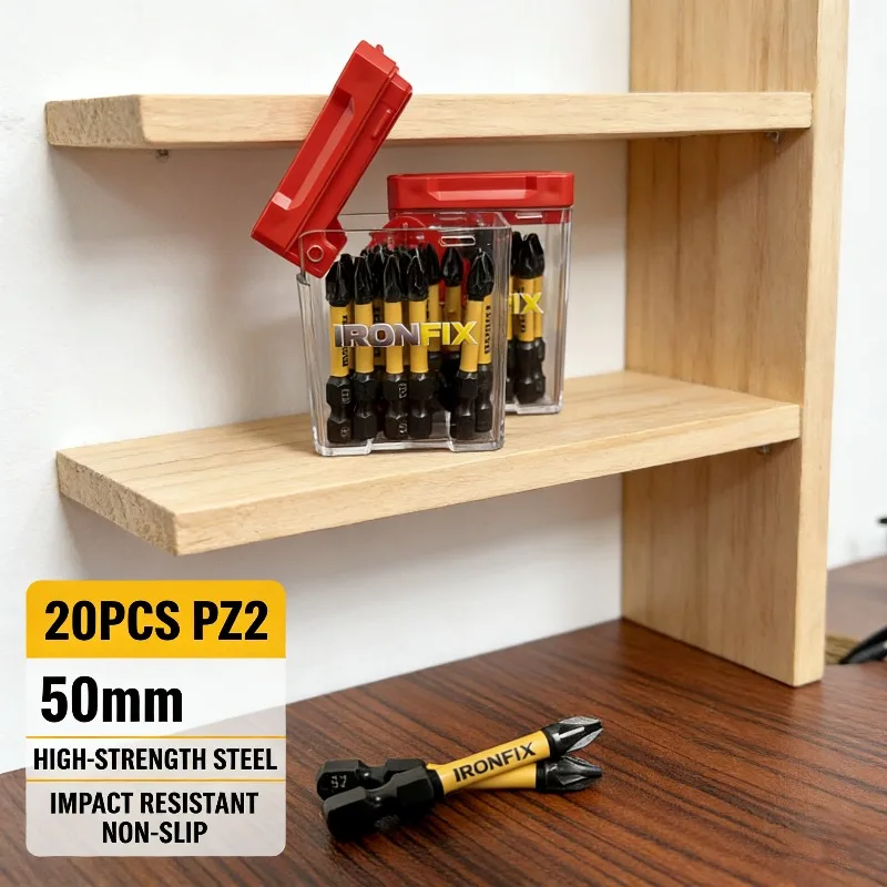 High Quality 20pcs PZ2 Screwdriver Bits Set For Electric Drill Driver Tool Box Kit Hardware Accessories DIY Home Repair