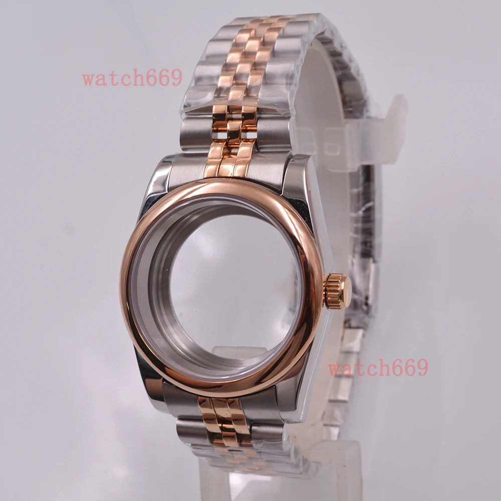 

36MM/40MM Stainless steel Watch Case Sapphire Glass Fit NH34 NH35 NH36 PT5000 ST2130 ETA2824 Movement Parts