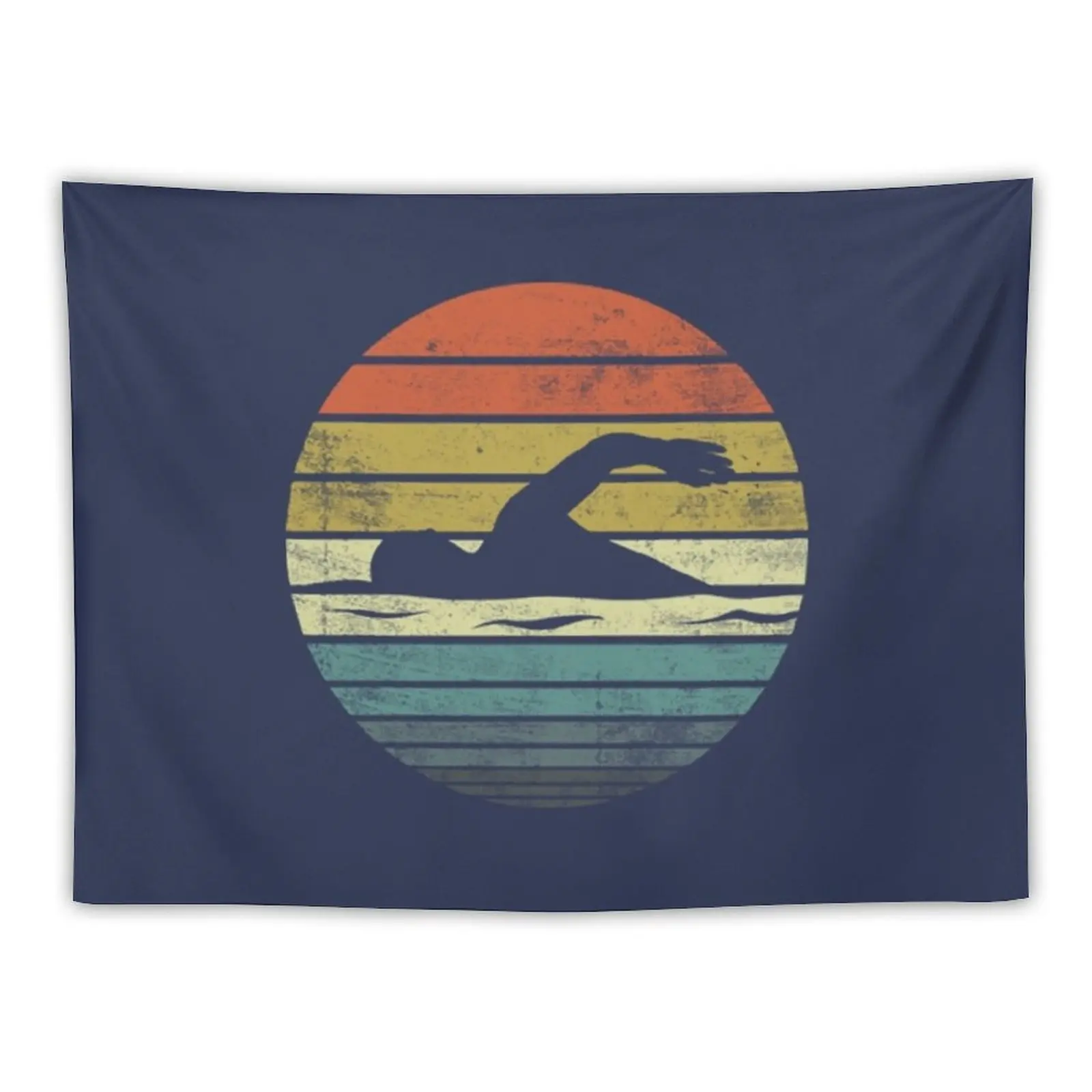 

New Swimmer Retro Vintage Sunset Tapestry Things To The Room Home Decor