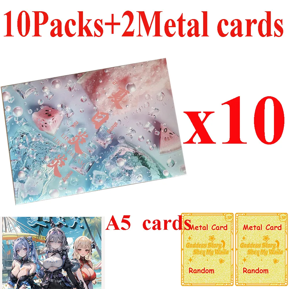 La più recente storia della dea Hot Summer A5 Cards Anime Girls Party costume da bagno Bikini Feast Booster Box gioco per bambini giocattoli e hobby