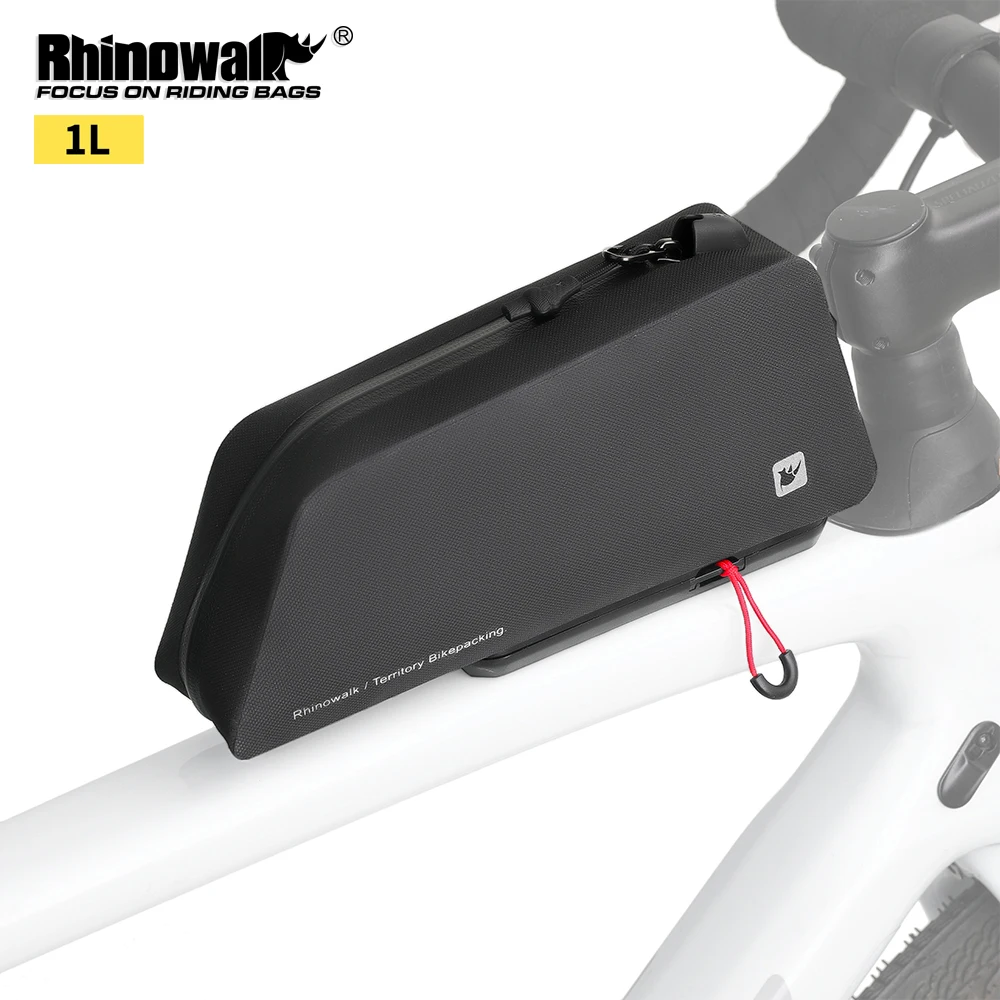

Rhinowalk Bike Top Tube Bag 1L Fully Waterproof Quick Release Bicycle Frame Bag Front Tube Package Fits M5 Frames Only