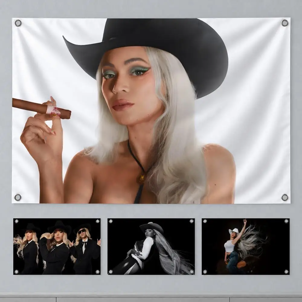 Iconic Singer Beyoncé Flags Wall Hanging Banner Indoor Outdoor Party Home Wall Decor Backdrop
