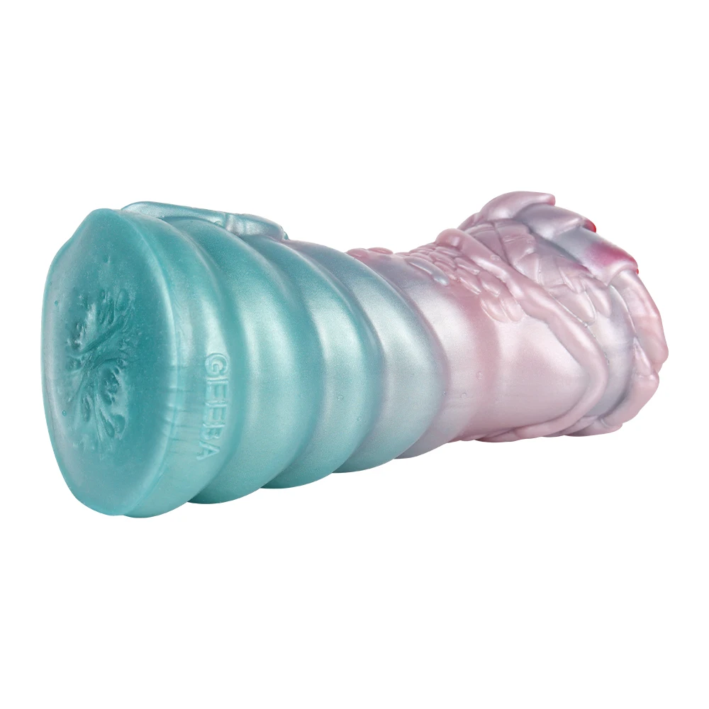 SHAZ Monster Male Masturbator Pocket Pussy Stroker with Heavy Fleshy Folds Ribbed Petal Entrance Deep Textured Tunnel Adult Toy 4