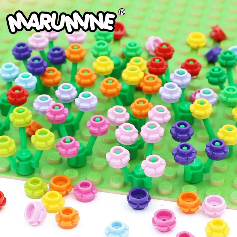 Marumine blocos moc árvore de flor, peças compatíveis com 100 tijolos clássicos de construção de cidades, acessórios de brinquedo, 24866 peças