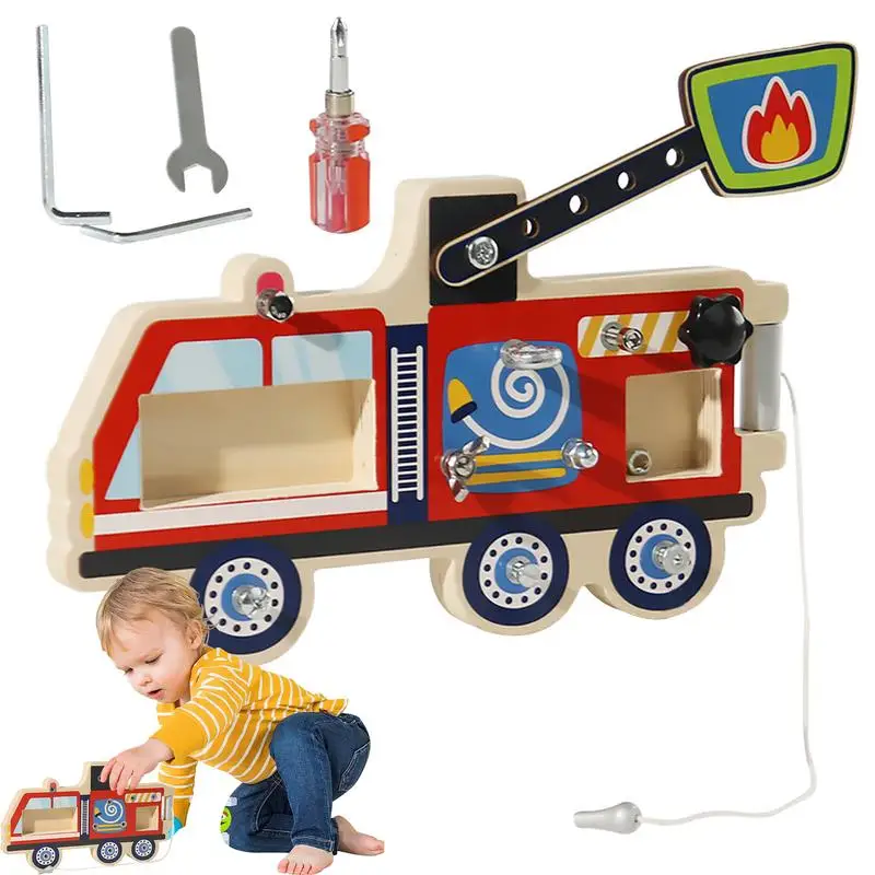 

Wooden Screwdriver Board Set Wooden Assemble Screw Board Carefully Polished Enlightenment Puzzle Toy For Park School