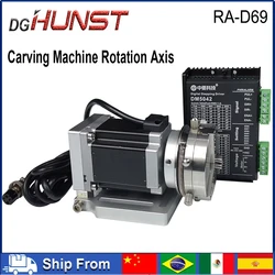 Hunst D69 CNC Router Laser Marking Machine Rotary Axis Chuck for Ring Bracelet Jewelry Engraving Auto Lock Rotary Attachment