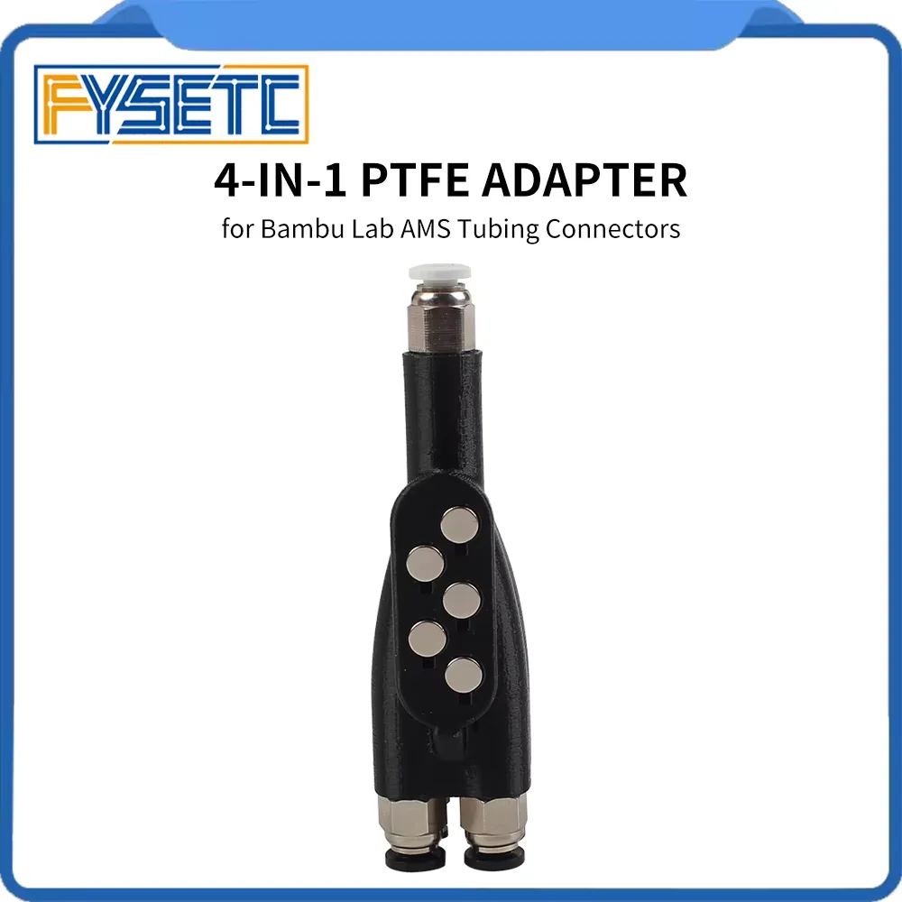 

For Bambu Lab A1/P1/X1/A1mini/X1E 4-in-1 PTFE Adapter 3D Printer Accessories AMS Tubing Connectors for Bambu lab 3D Printers