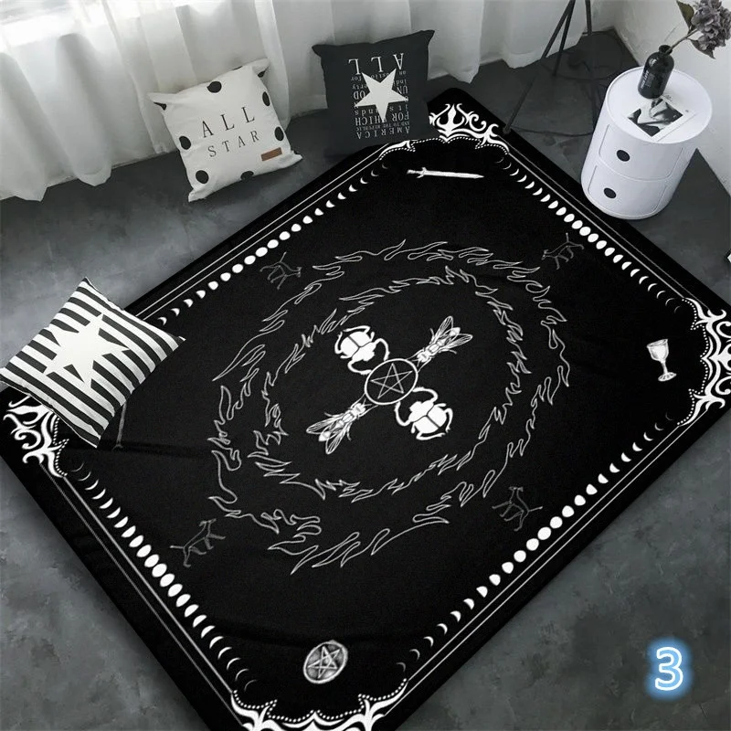 Anime Altar Tarot Card Magic The Gathering Moon Wicca Satanic Area Rug Goth Decor Spooky Stars and  Occult Carpet Witchcraft