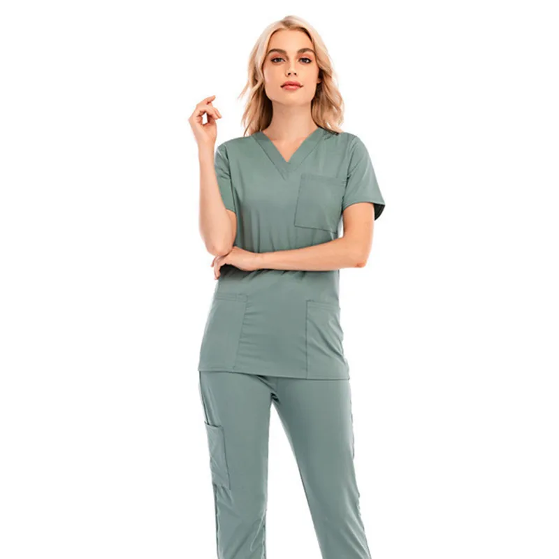 Hospital Surgical Clothing Medical Uniforms Women Scrubs Sets Doctors Nurses Accessories Dental Clinic Beauty Salon Workwear Set