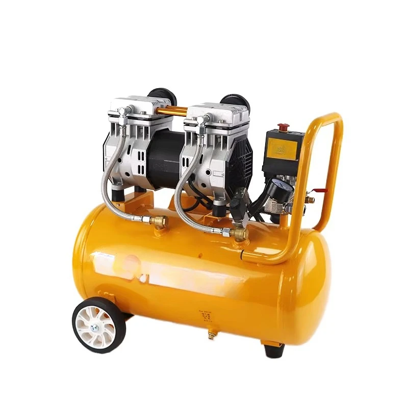 Small silent 30L/50L oil-free air compressor pump new 220 volt pneumatic heat press air supply equipment