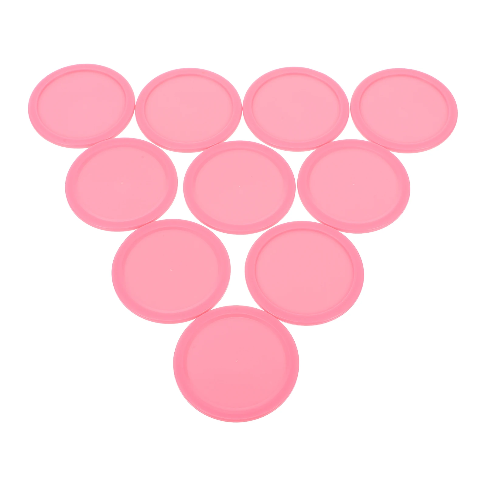 

10pcs Ice Pucks 64mm Orange Plastic Replacement Round Pieces Tabletop Game Replacement Round Pucks Accessories Mini Supplies