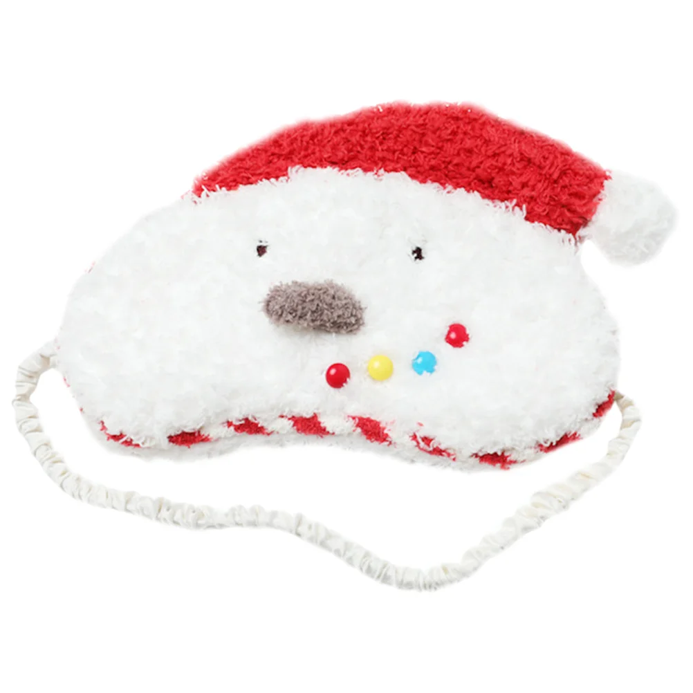 Christmas Sleep Mask Eye Blindfold at Home Snowman Patch Sleeping Polyester Material Train Lightweight