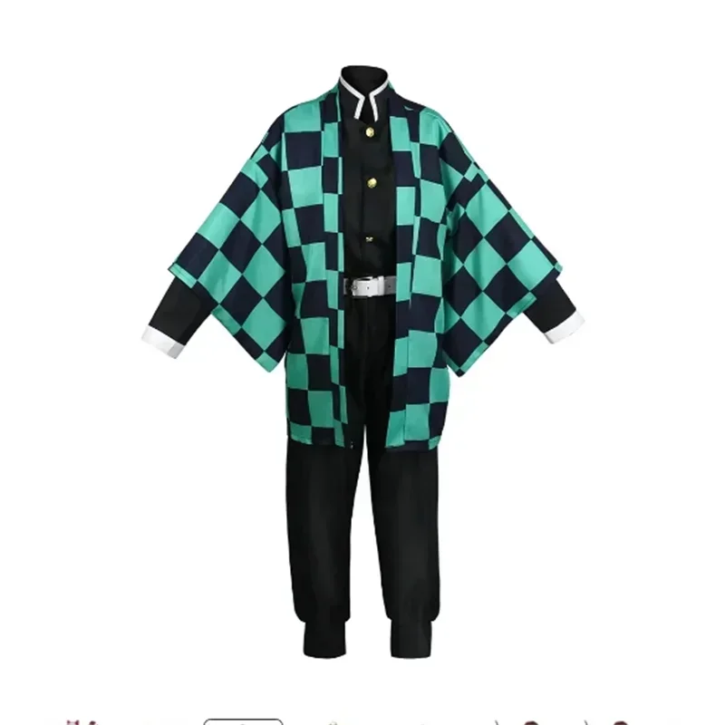 Anime Kamado Cosplay Demon Slayers Kimetsu Cosplay disfraz peluca máscara Kimono abrigo uniforme de Halloween adultos niños