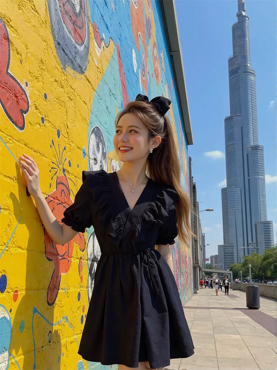 Women'S White Prom Dresses Woman 2025 Tierred Shirring Corduroy Lightweight Breathable Simple Basic Plain Regular Everyday