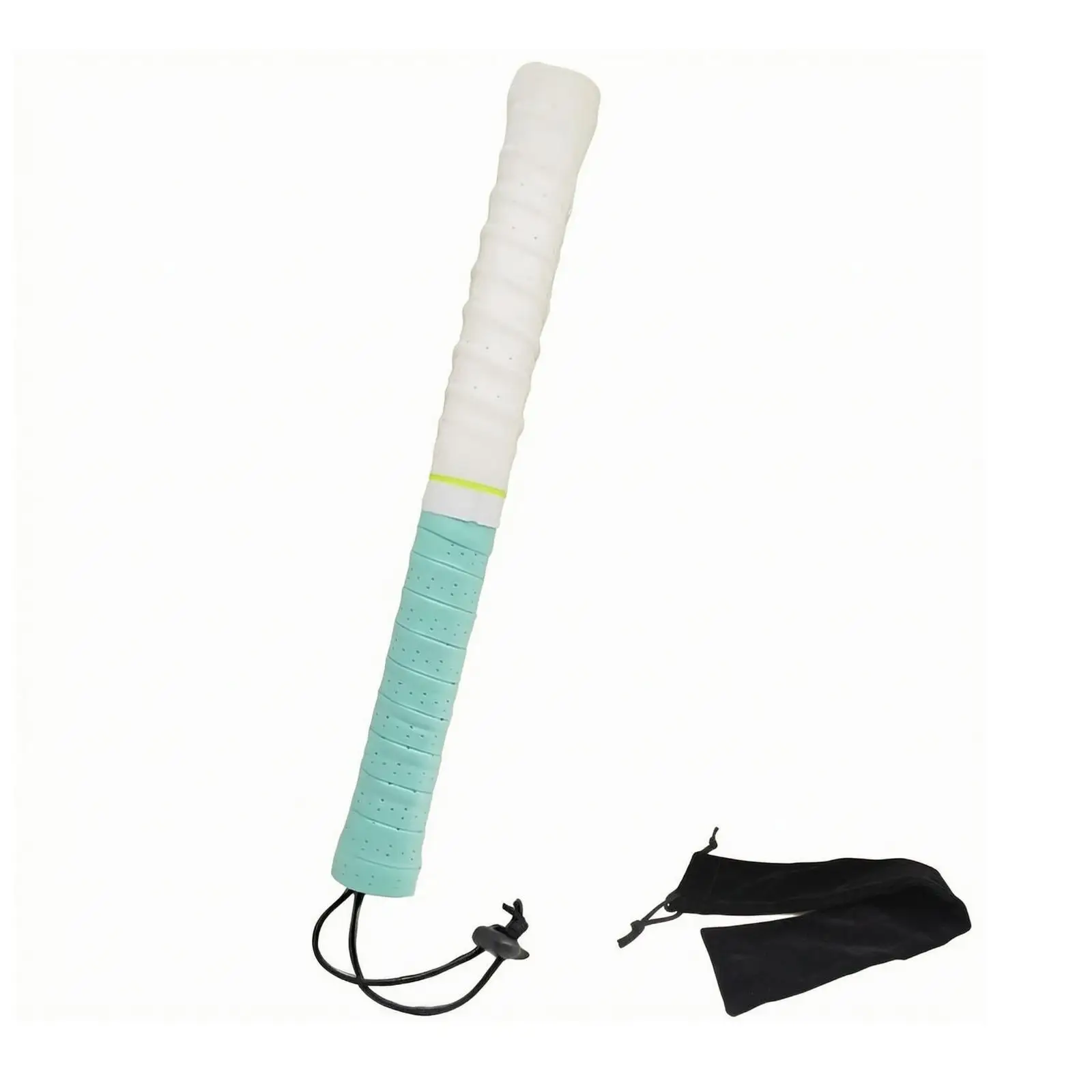 Stainless Steel Badminton Practice Racket with Wrist Strap Pouch for Athlete Form Drills