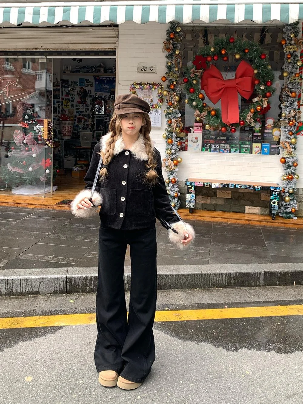 

Bla Джинсы-колокольчики с низкой талией. Женские свободные широкие повседневные брюки прямого кроя. Зимняя мода Cleanfit Sle 2025 New Arr...