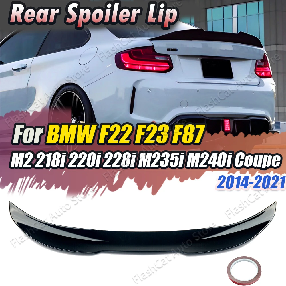 F22 F23 F87 M2 PSM Style Car Rear Spoiler Wing Trunk Lip Tail Trunk Roof Spoiler For BMW 218i 220i 228i M235i M240i 2014-2021