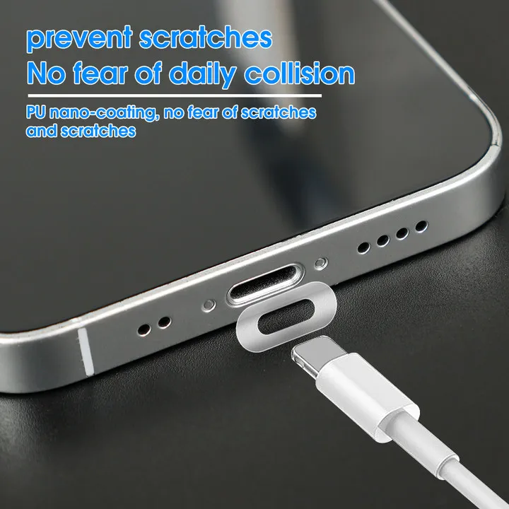 10PCS For IOS/Type-C/Micro USB Charging Port Universal Protective Film Sticker Anti-scratch Protector For Iphone Samsung Xiaomi