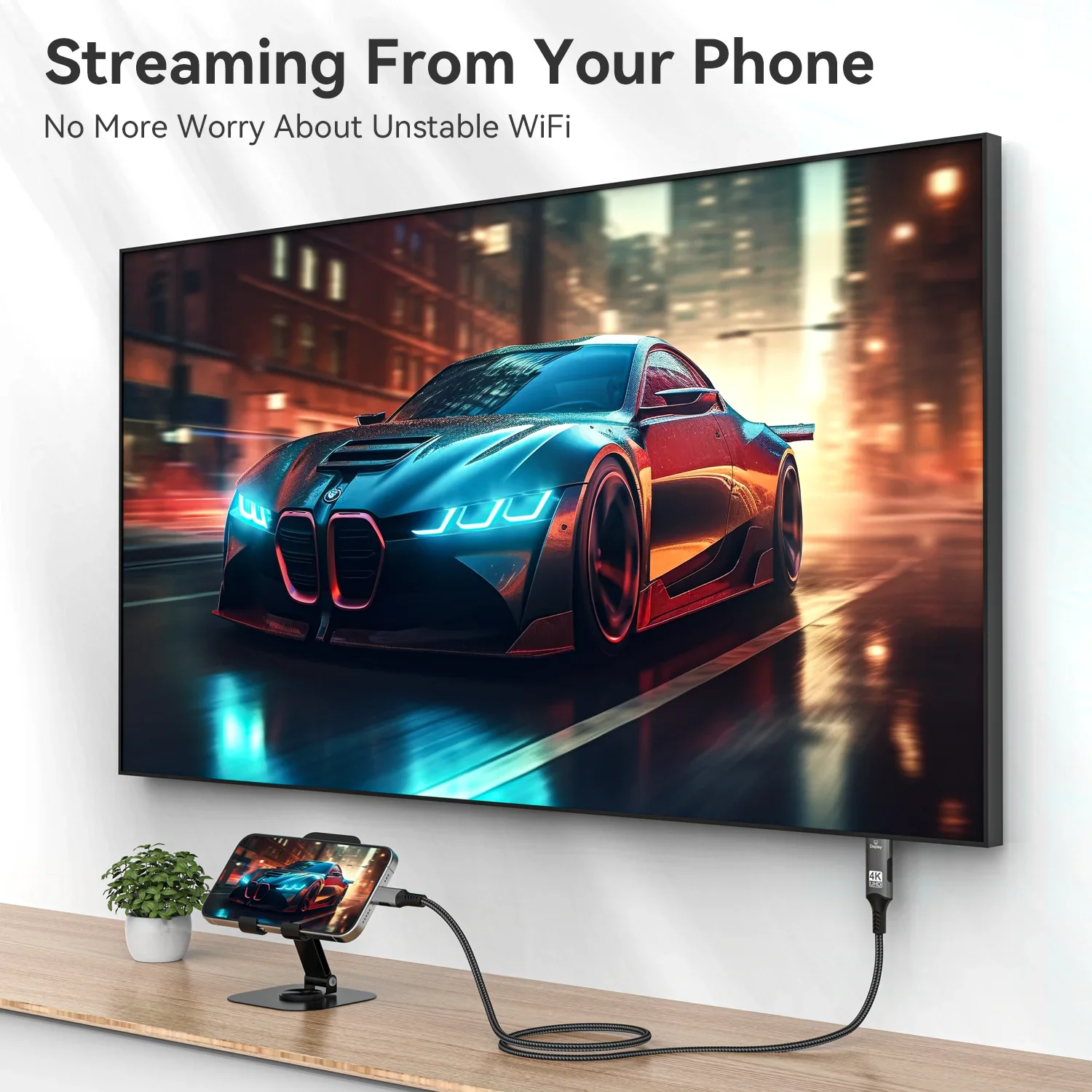 Kabel USB-C do HDMI 4K@60Hz dla Thunderbolt 3/4/5 MacBook Pro iMac iPad Pro, przewód Type-C do HDMI 2.0 — zdjęcie produktu 5