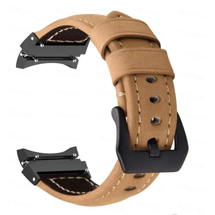 Genuine Leather Strap for Samsung Galaxy Watch 6 Classic 47mm 43mm Quick Release Strap for Galaxy Watch 4 5 Pro Watchband 20mm