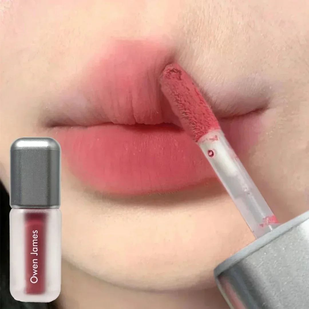 ลิปสติก 6 สี สีพีชชมพู ลิปกลอสเนื้อแมทกำมะหยี่ ติดทนนาน กันน้ำ สำหรับผู้หญิง ลิปทินท์เซ็กซี่ เครื่องสำอางเกาหลี