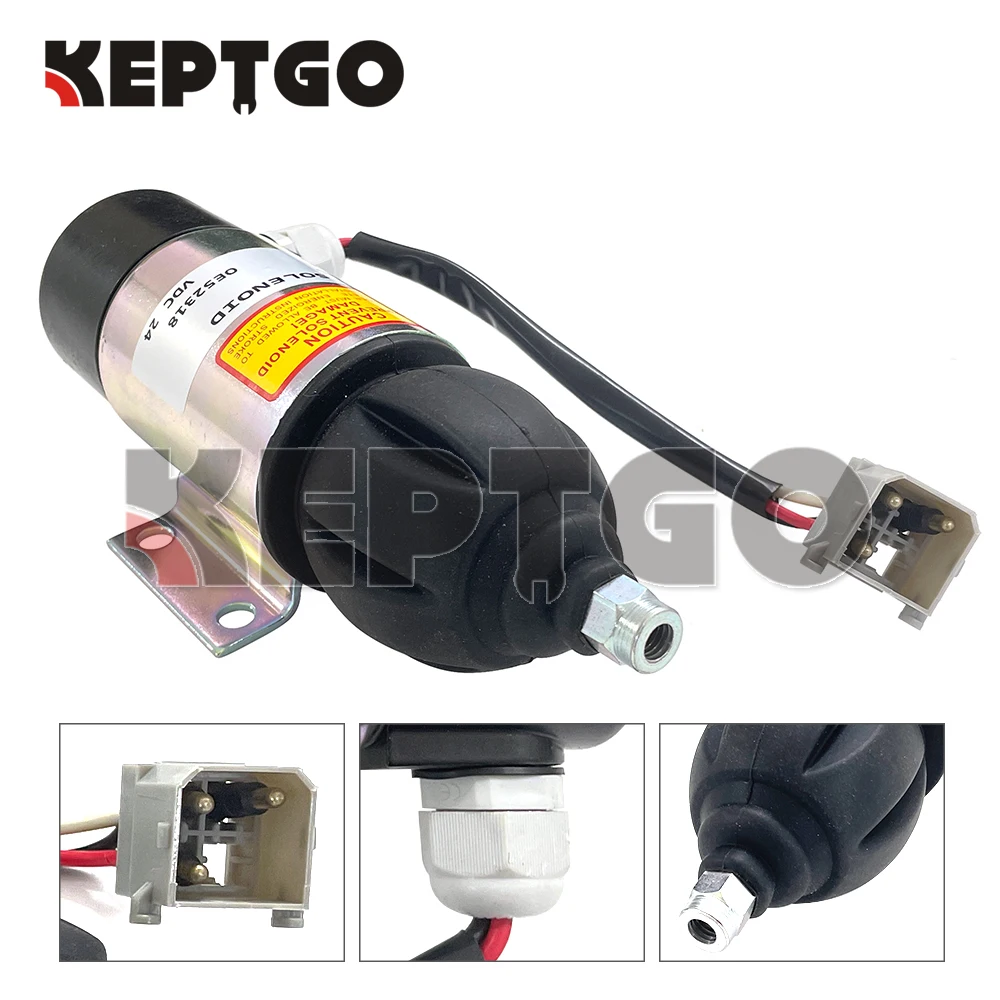 

OE52318 24v Fuel Shutdown Solenoid Valve For Perkins 2006 3008 3012 Series Volvo Penta 872825 873754 1830592 872458 881969