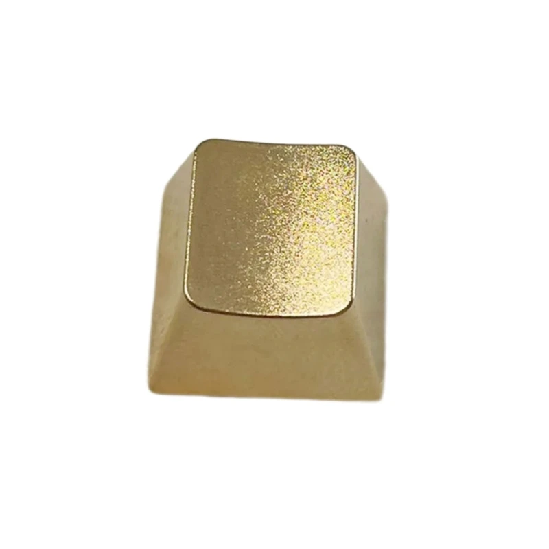 Matte Metal Keycap in Gold Zinc Alloy Finish for Mechanical Keyboard Customization