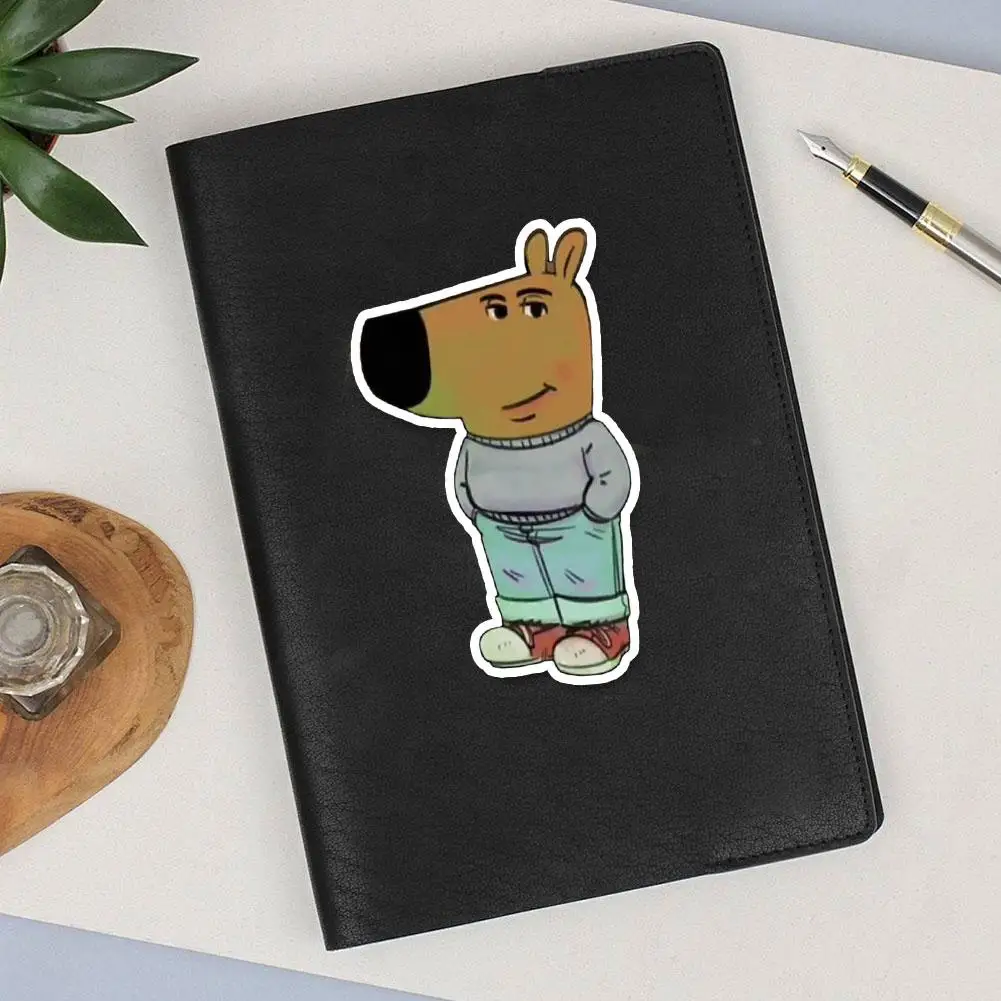 10Pcs Funny Chill Guy Girls Dog Meme Stickers Graffiti Decals For Laptop Phone Case Notebook Water Bottle DIY Decoration image 5