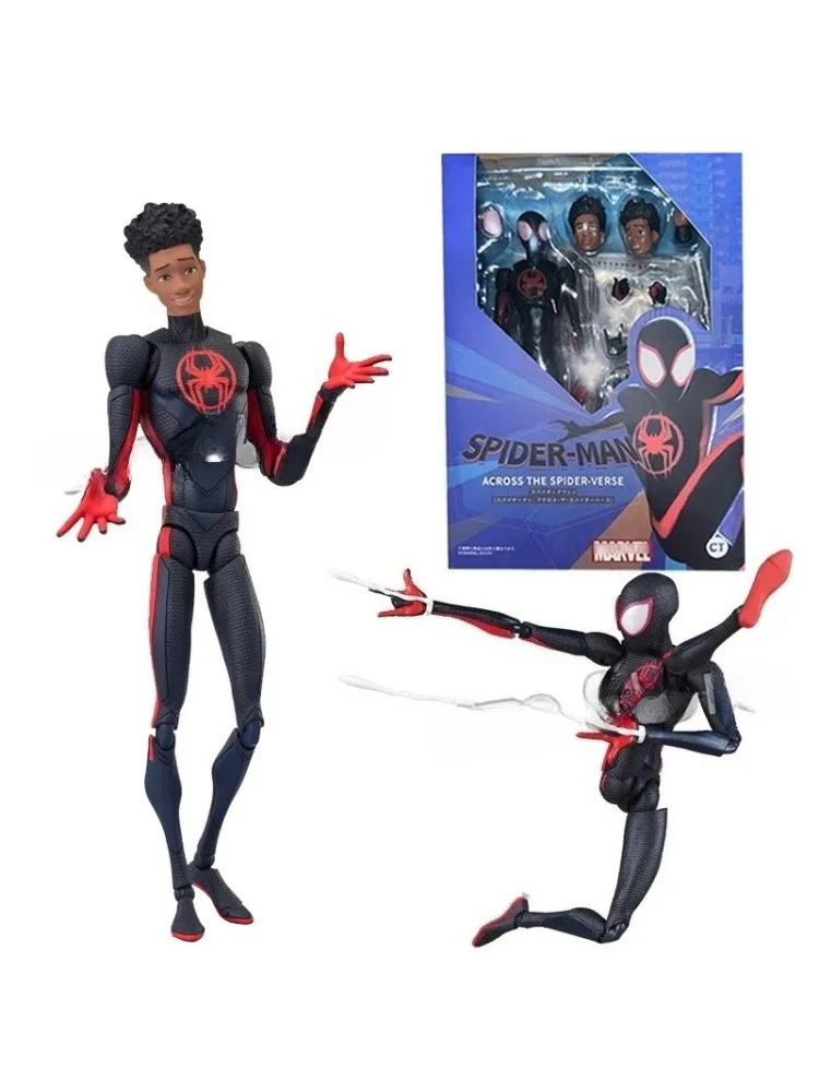 Shf Anime CT Spider-man Figuarts Miles Morales Figurki Akcji Gwen Spider Woman Statuetka Spiderman Figurka PVC Model Lalka — 2