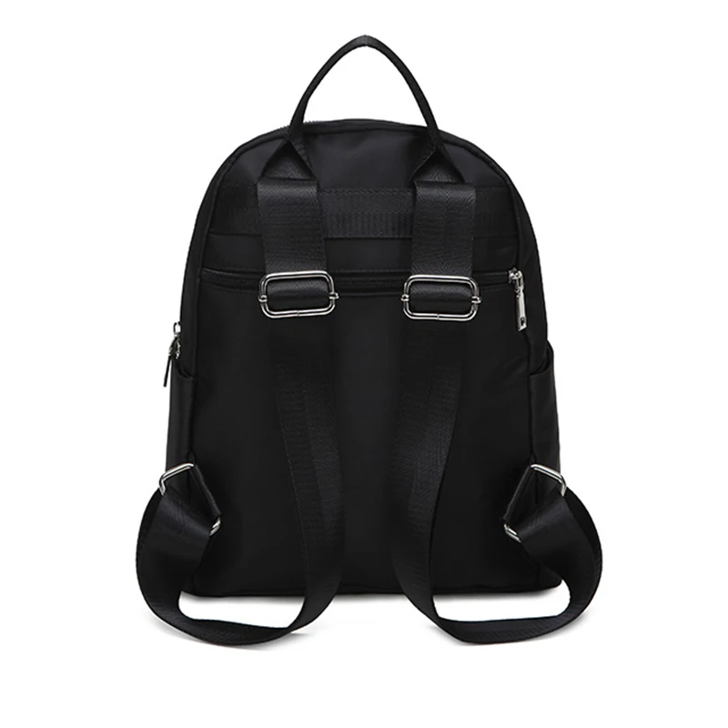 Backpack Women Travel Casual Lady Bags Oxford Cloth Solid Black Laptop Bag Double Shoulder School Bag Teenage Youth Backpacks