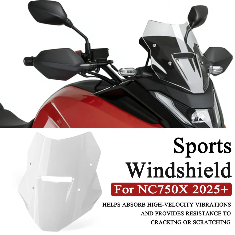 

For Honda NC750X 2025 2026 Touring Windshield Windscreen NC 750X NC 750 NC750 X Motorcycle Accessories Wind Deflector Shield K
