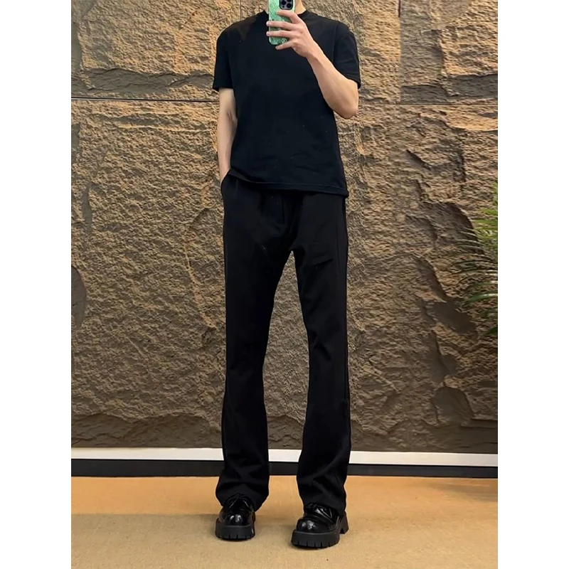 

Мужские летние брюки Bla 57 из ледяного шелка, прямого кроя, драпирующиеся, прохладные, повседневные, для подростков, из полиэфирного волокна, длинные