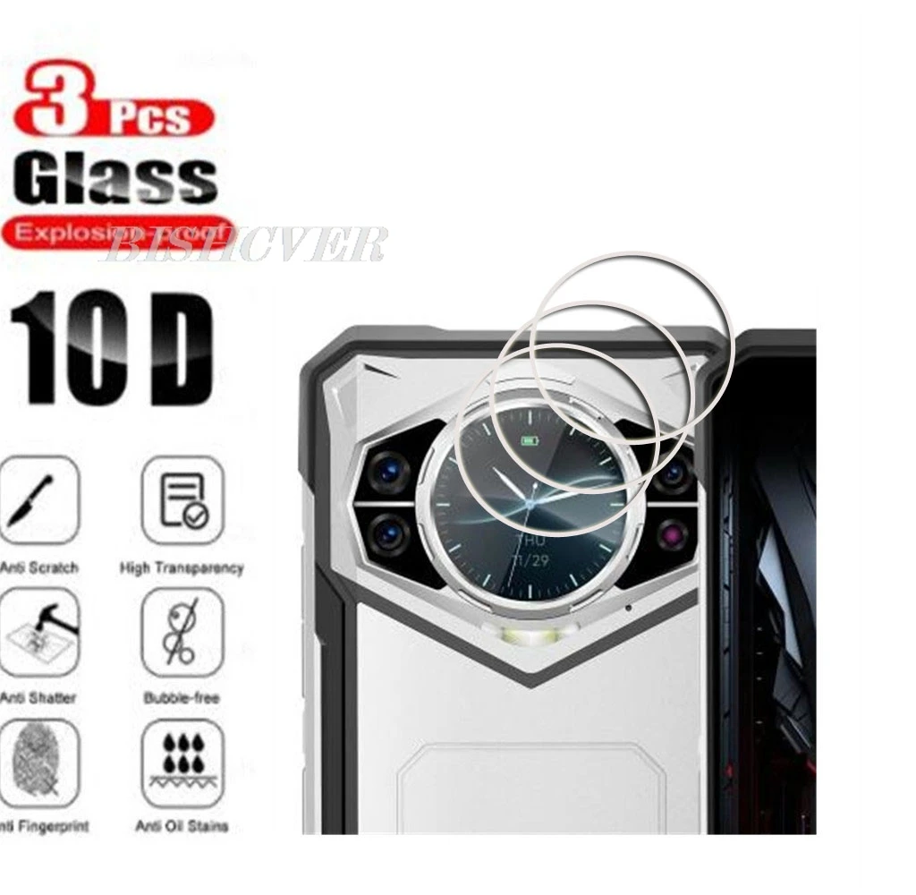 3PCS 9H Tempered Glass For Doogee S200 Protective ON DoogeeS200 Back Camera Lens Screen Protector Cover Film
