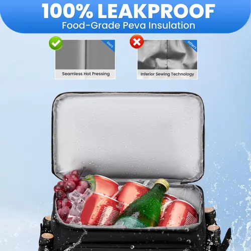 Imagen 2 del producto Mochila de refrigeración multifuncional 3 en 1, bolsa de refrigerador impermeable con aislamiento portátil para acampar al aire libre, viajes, picnic