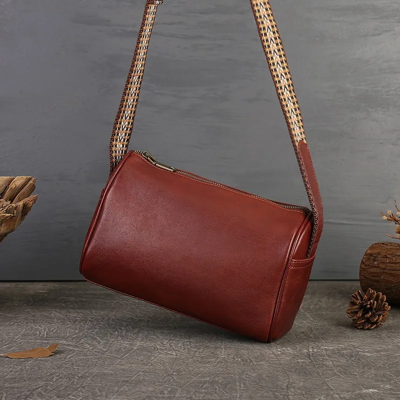 Vintage Crossbody Bag for Women Premium Genuine Leather Adjustable Strap Everyday Soft Slouchy Convertible Luxury Shoulder Bag